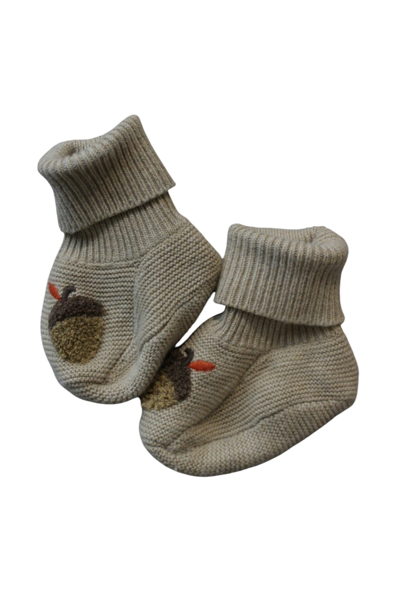 Purebaby Booties, brown, 6-12m