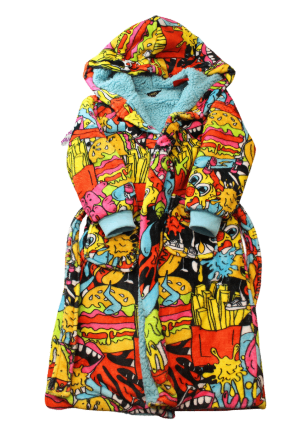 Kip&Co Coat, Multicolour with light blue lining, 6-8