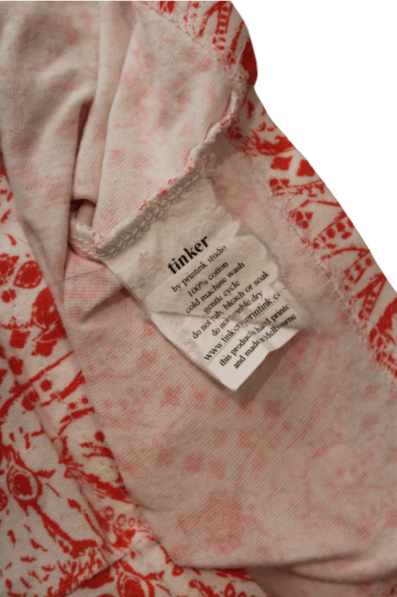 Tinker T-Shirt, Cream and red, 6-12 months