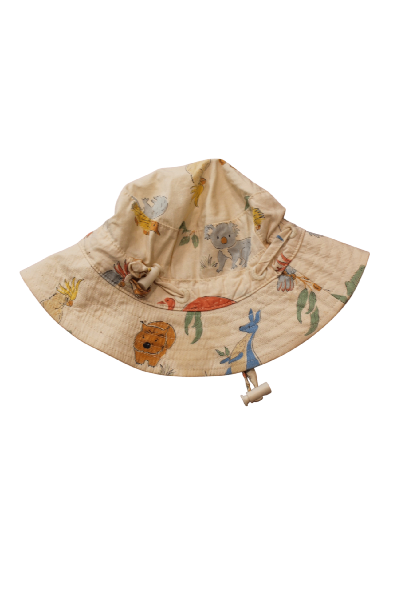 Toshi Hat, Beige with multicoloured animal print, XS