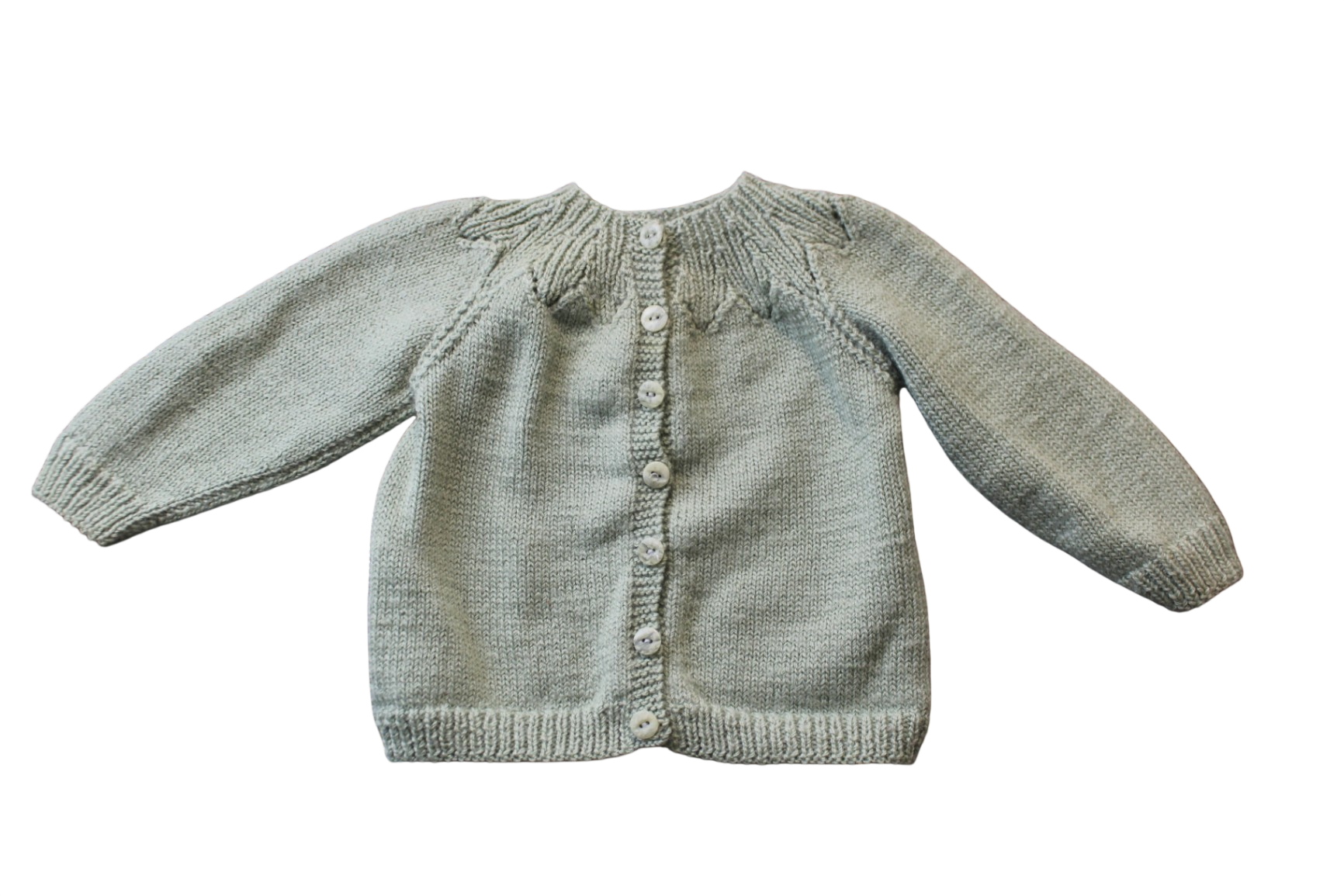 handmade Cardigan, sage green, 00?