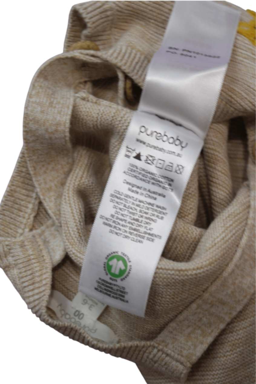 Purebaby Overalls, Beige, 00 / 3-6 months