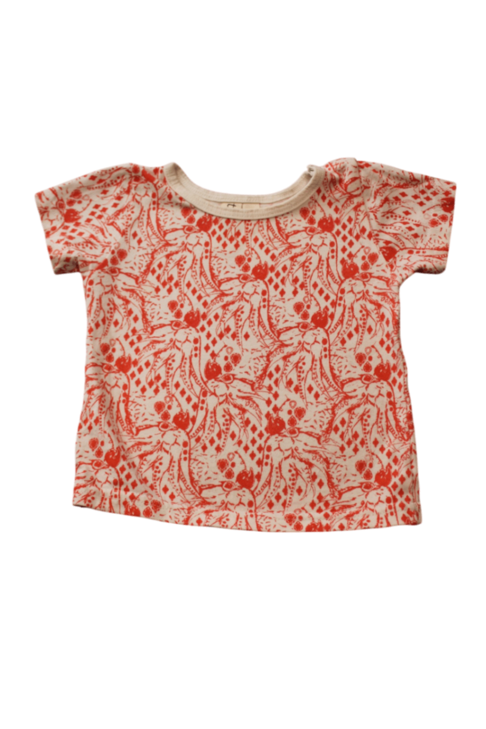 Tinker T-Shirt, Cream and red, 6-12 months