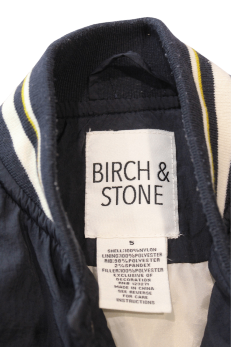 Birch & Stone Jacket, Navy and cream, S