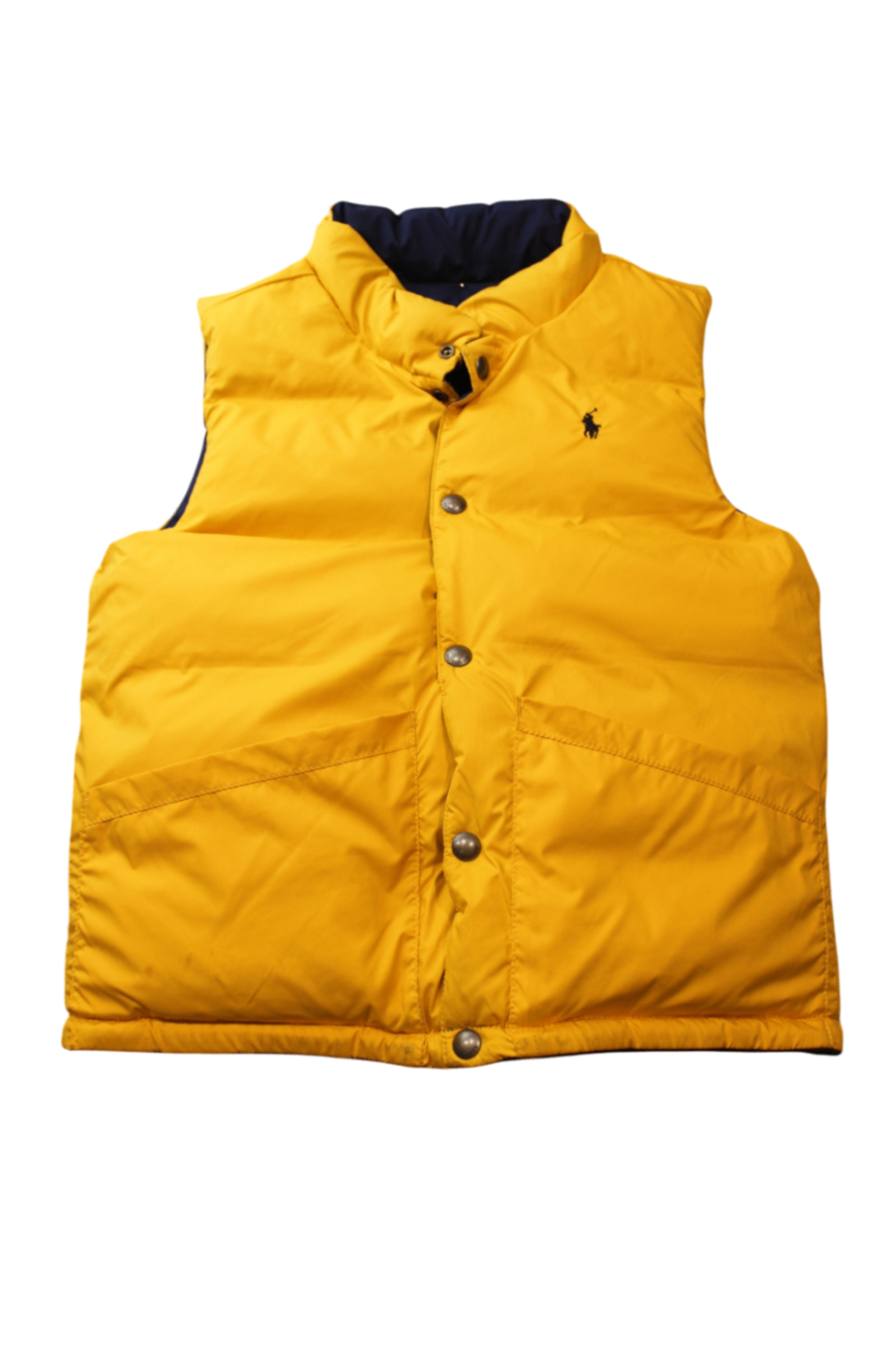 Polo Ralph Lauren Puffer Vest, Navy Blue and Yellow, 10-12