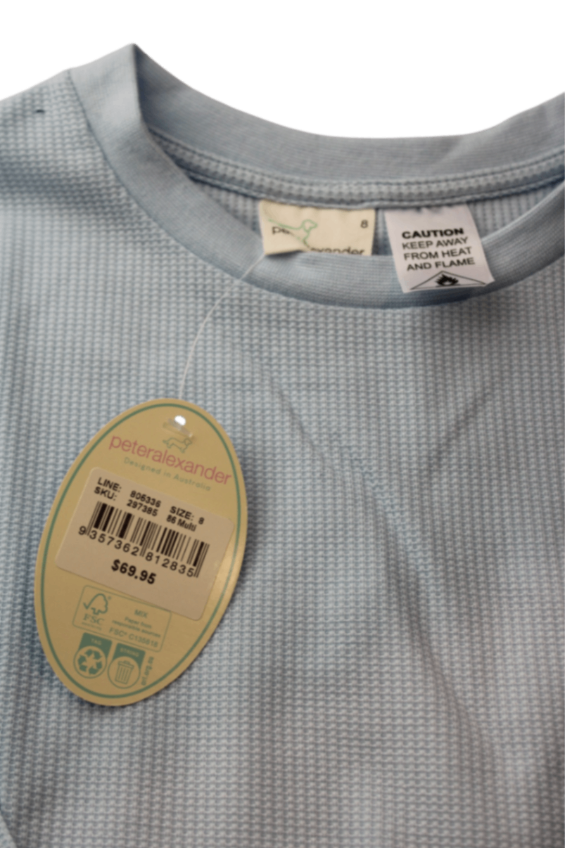 Peter Alexander Pajama Set, Light blue and navy, 8