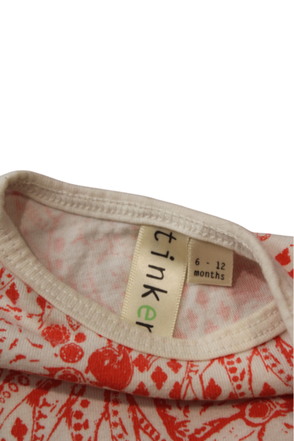 Tinker T-Shirt, Cream and red, 6-12 months