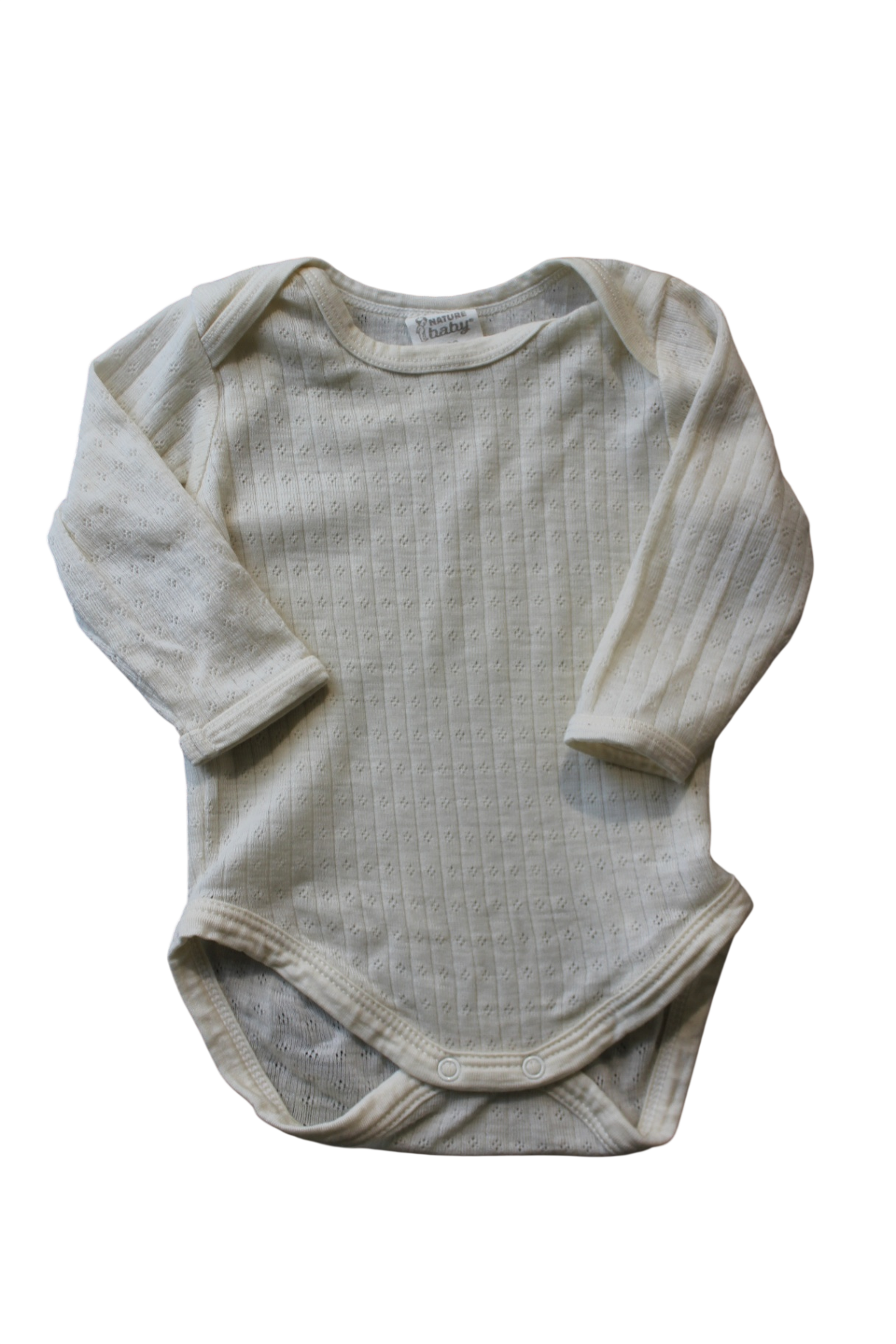 Nature Baby Bodysuit, Cream pointelle, 000