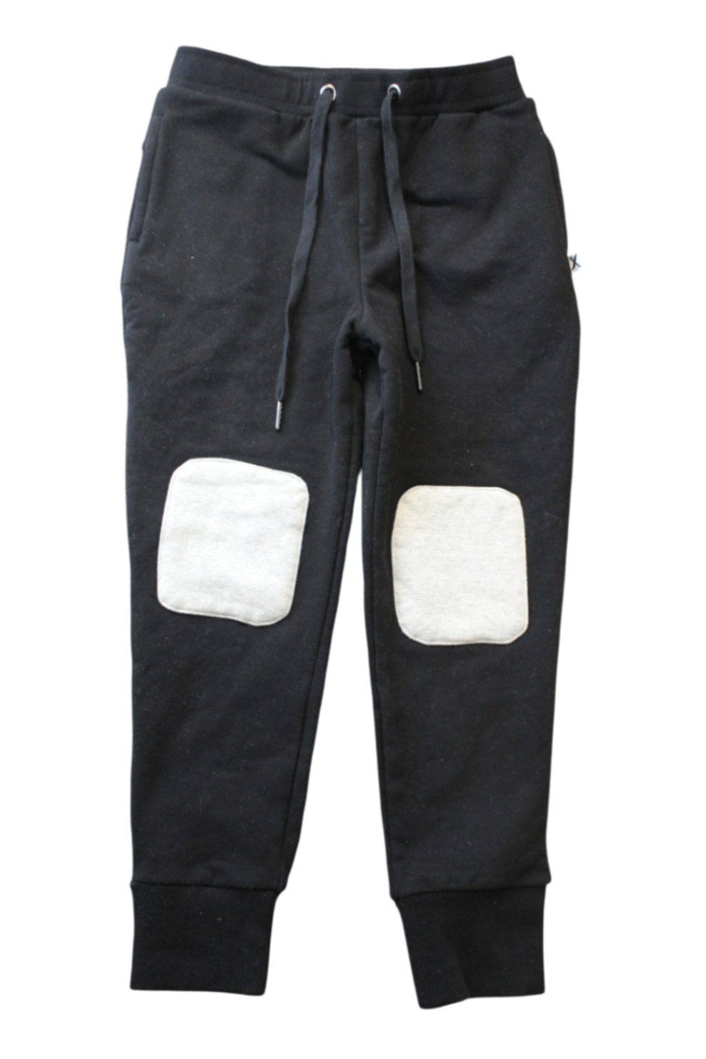Minti Pants, Black/grey knee patches, 8