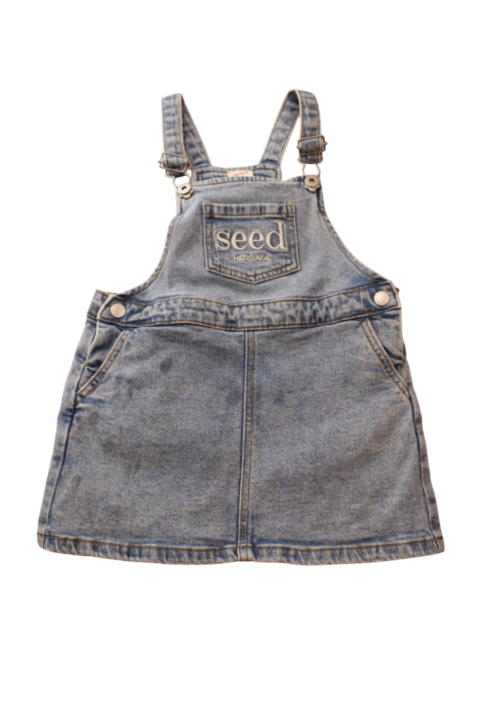 Seed Heritage Pinafore, Blue, 18-24 MONTHS / 2
