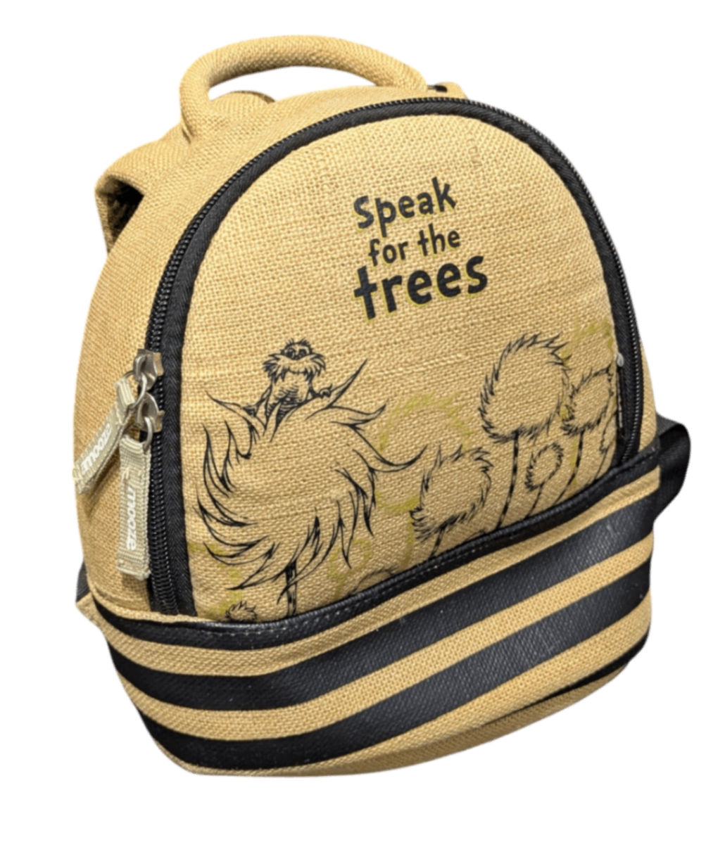 Dr. Seuss Backpack, Jute and black,