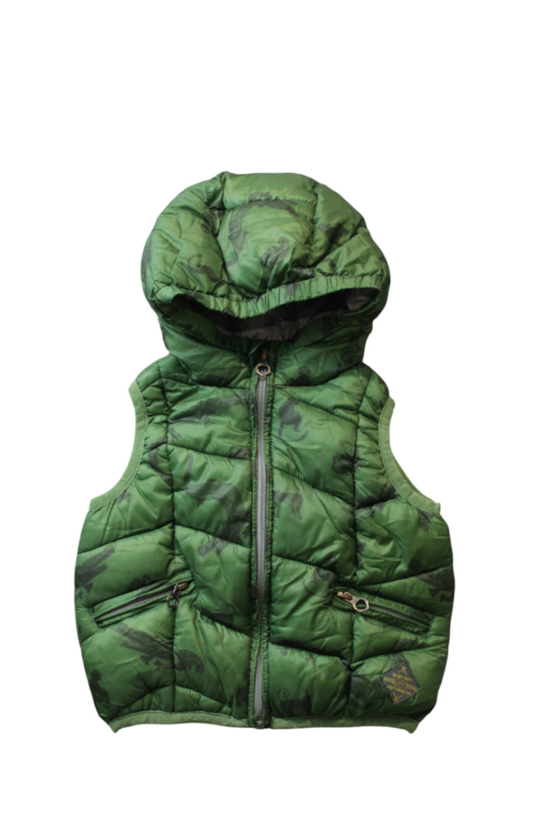 Zara Puffer Vest, Green, 0