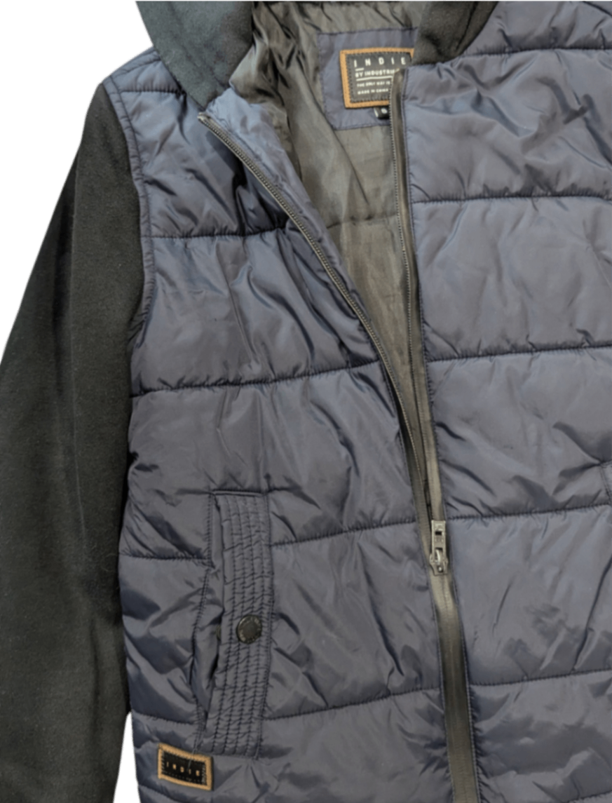 Indie Puffer Jacket, Navy and black, 8