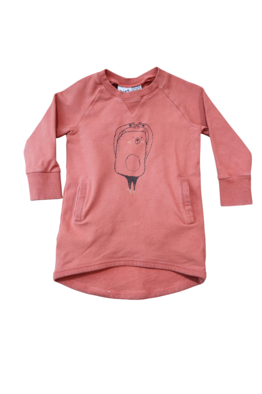 Minti Dress, Pink, Bear, 3