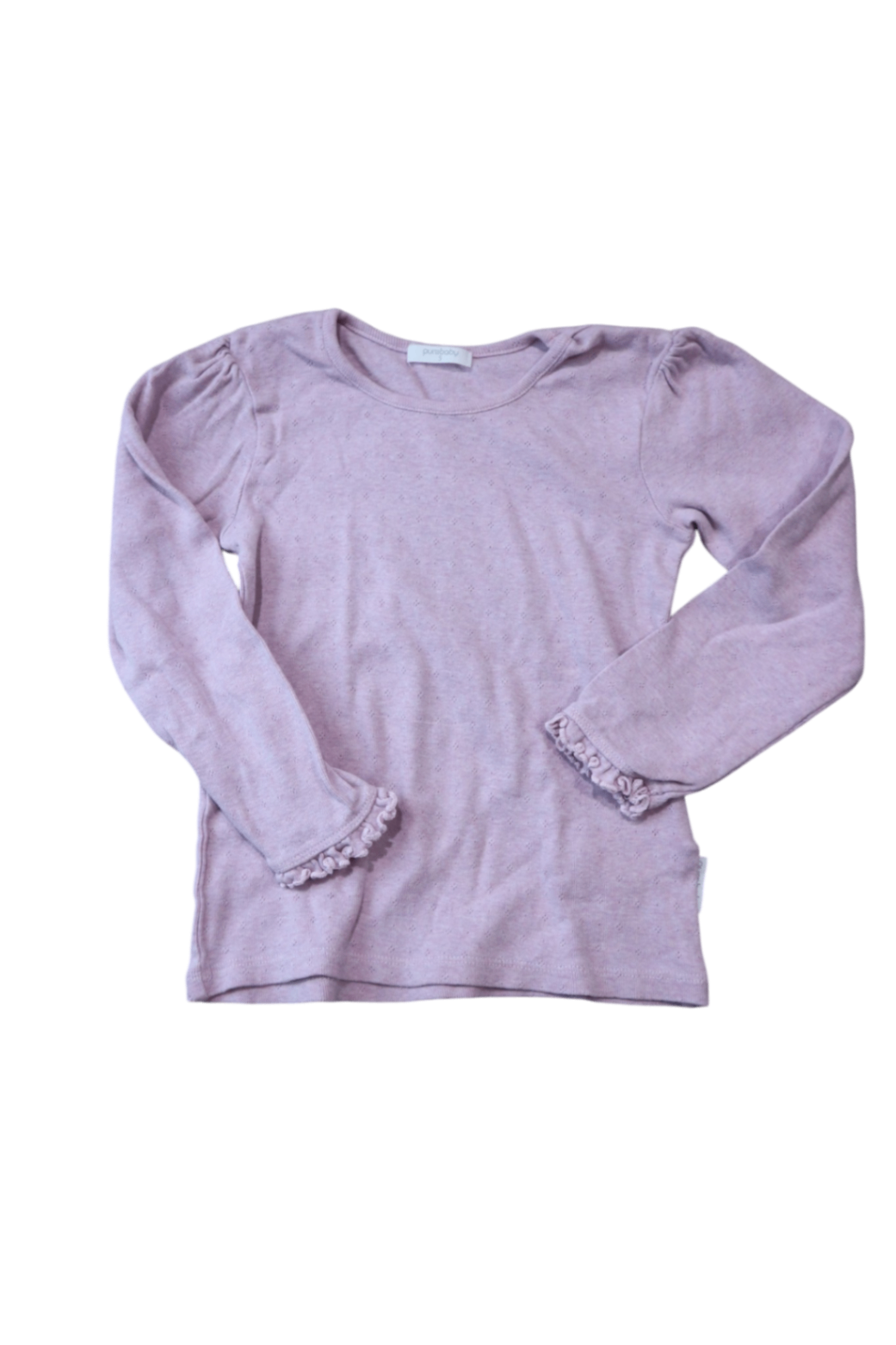 Purebaby Long-Sleeve T-Shirt, Light purple, 5