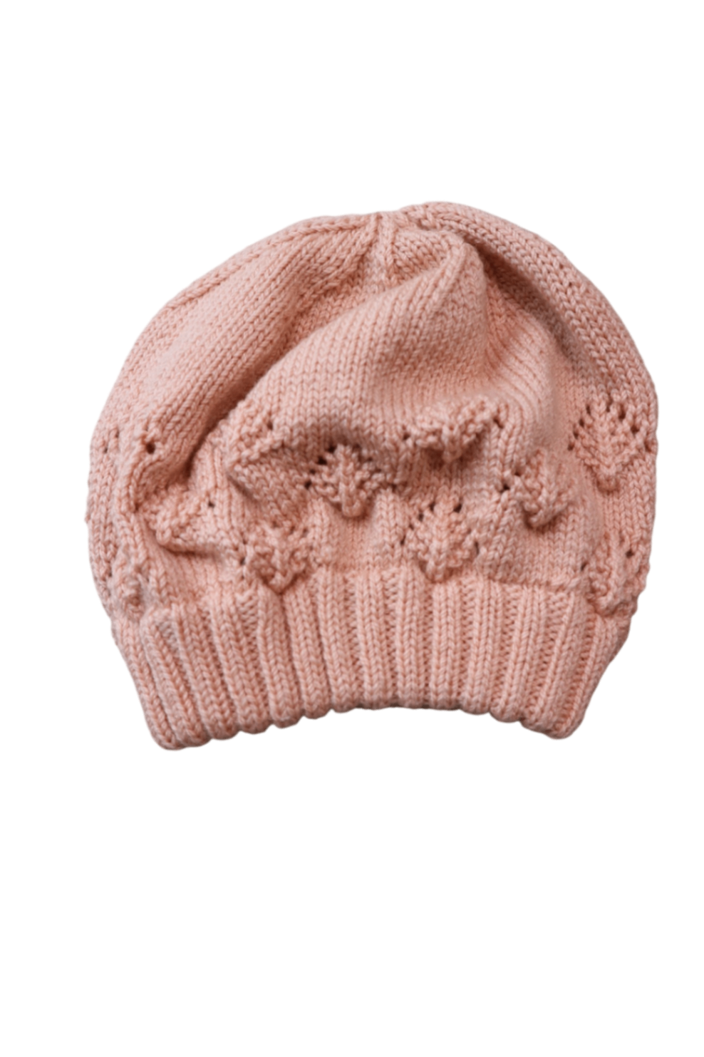 Handknit Hat, Pink, 3-5