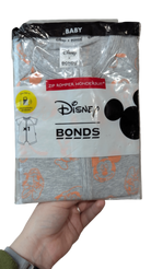 Bonds Jumpsuit, Grey with orange accents, 2