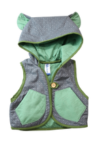 Illukaboo Vest, Grey and Green, 2