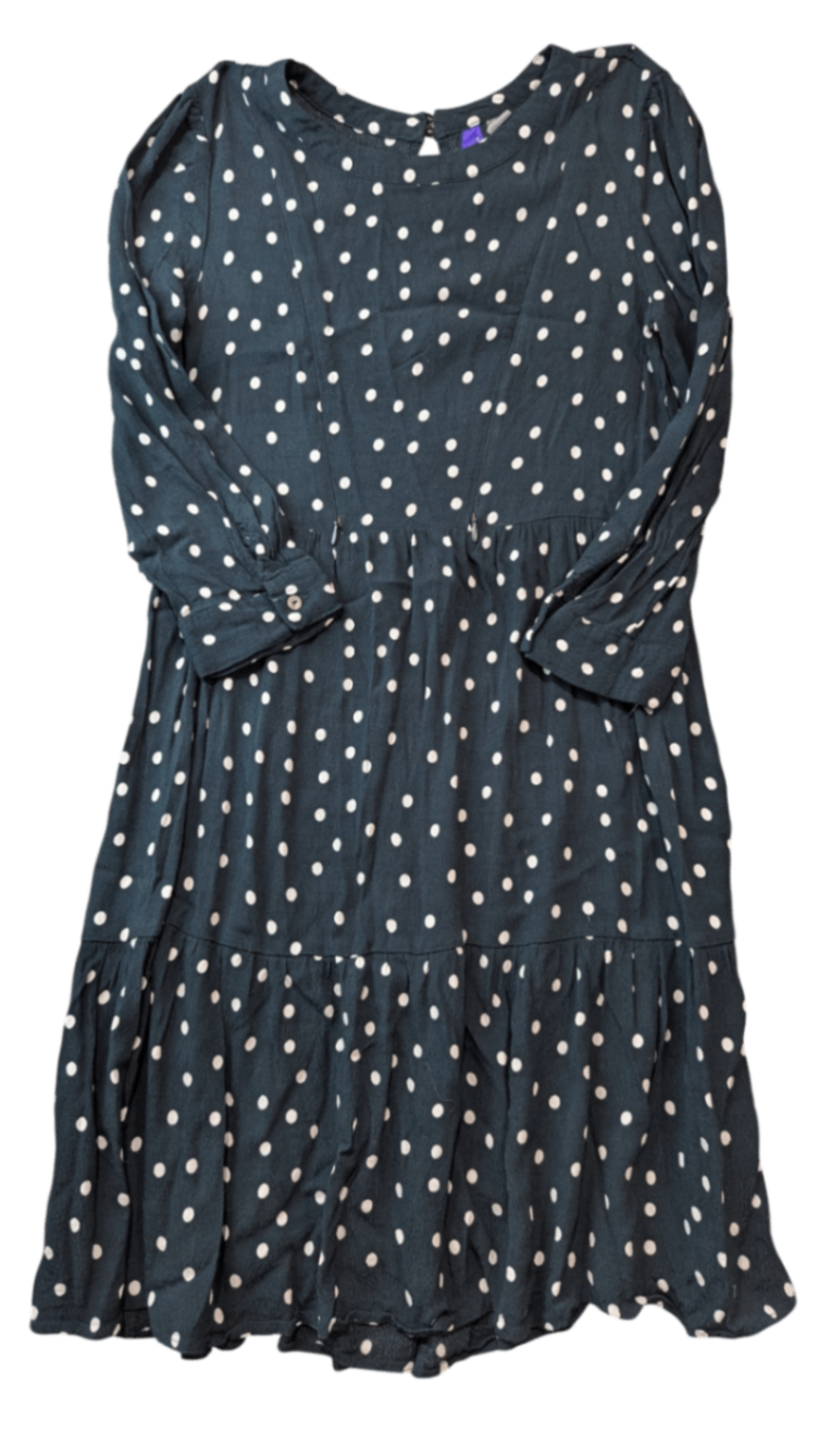 Seraphine Nursing Dress, Navy blue with white polka dots, 2XS/6