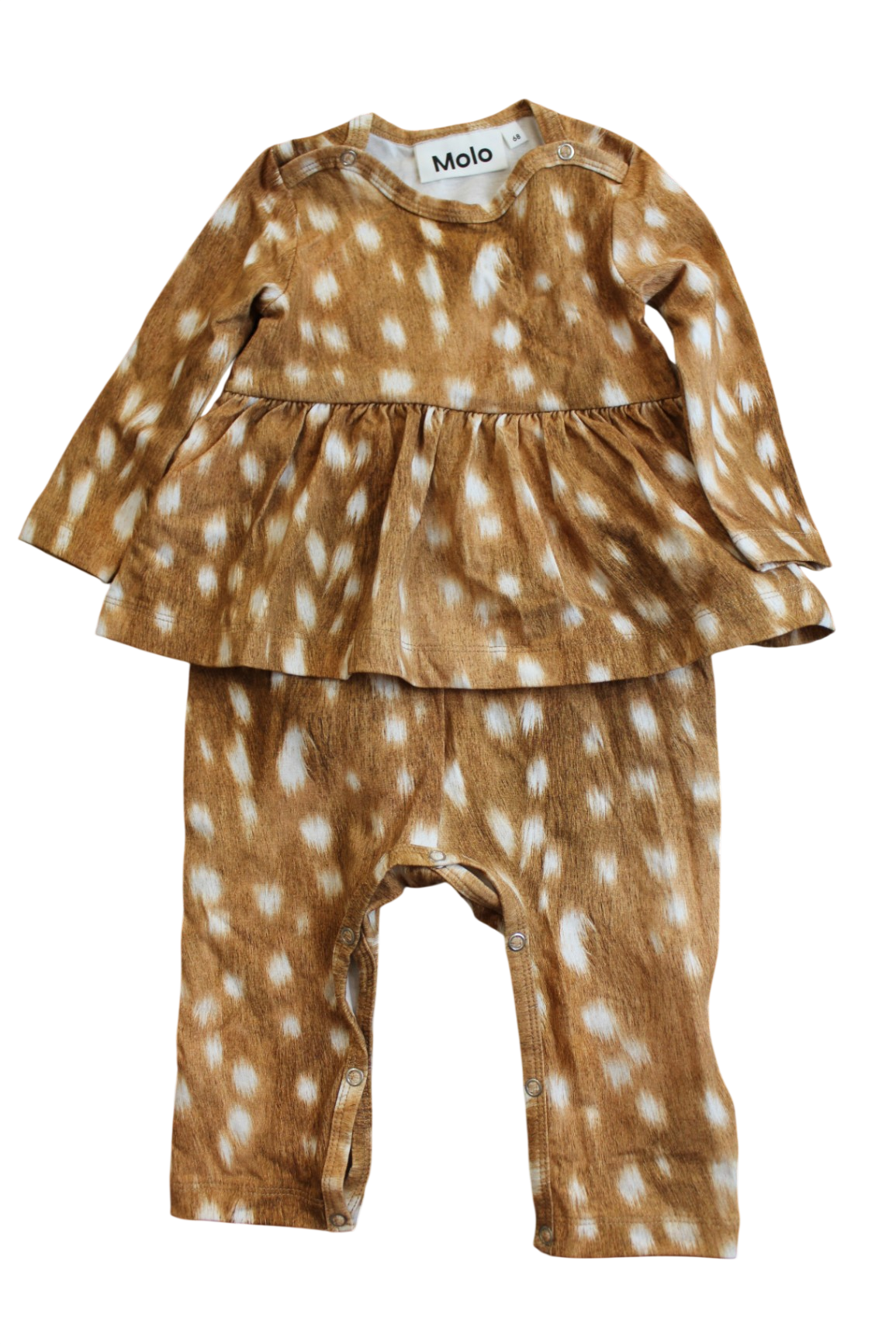 Molo Jumpsuit, Brown and White, 68 (00)