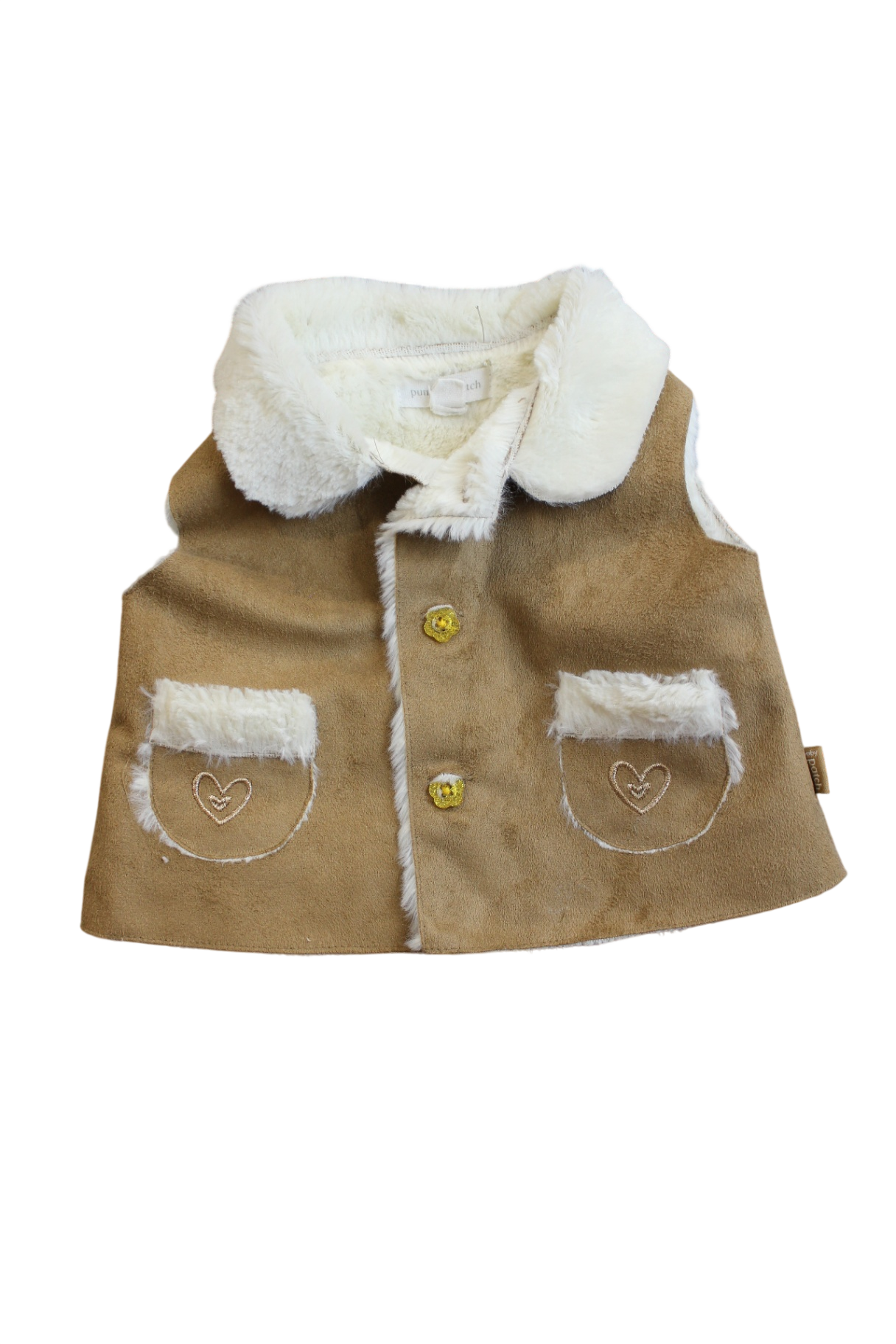 Pumpkin Patch Vest, Beige and white, 00