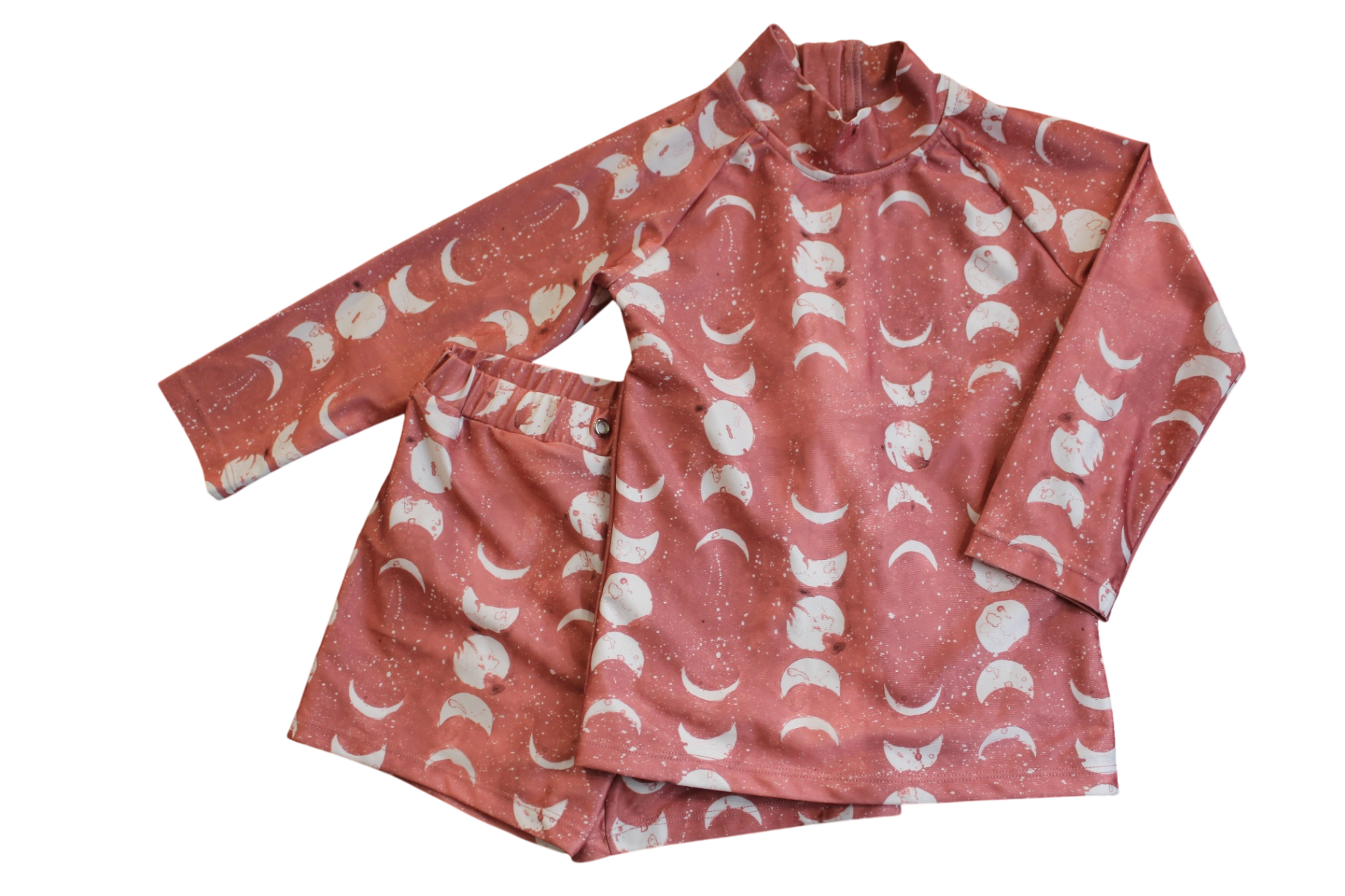 Designer Bums Swimwear Set, Pink/Moon print, 2-3