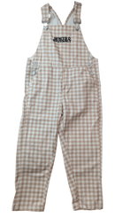 Bencer & Hazelnut Dungarees, Beige and white checkered, 5