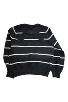 COUNTRY ROAD Sweater, Black with white stripes, 4