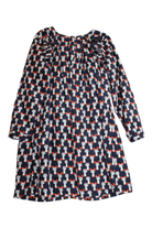 Rock Your Kid Dress, Navy blue and white with red accents, 5