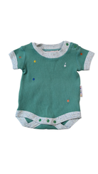 Halcyon Nights Bodysuit, Aqua green with multicolour dots, 000