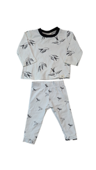 Turtledove London Pajama Set, White with black pattern, 00-0
