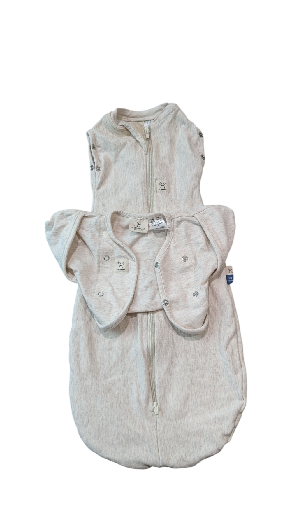Ergopouch Sleeping Bag with detachable sleeves, Cream/Beige, 000