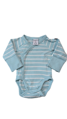 Polarn O. Pyret Bodysuit, Light blue and white, 000