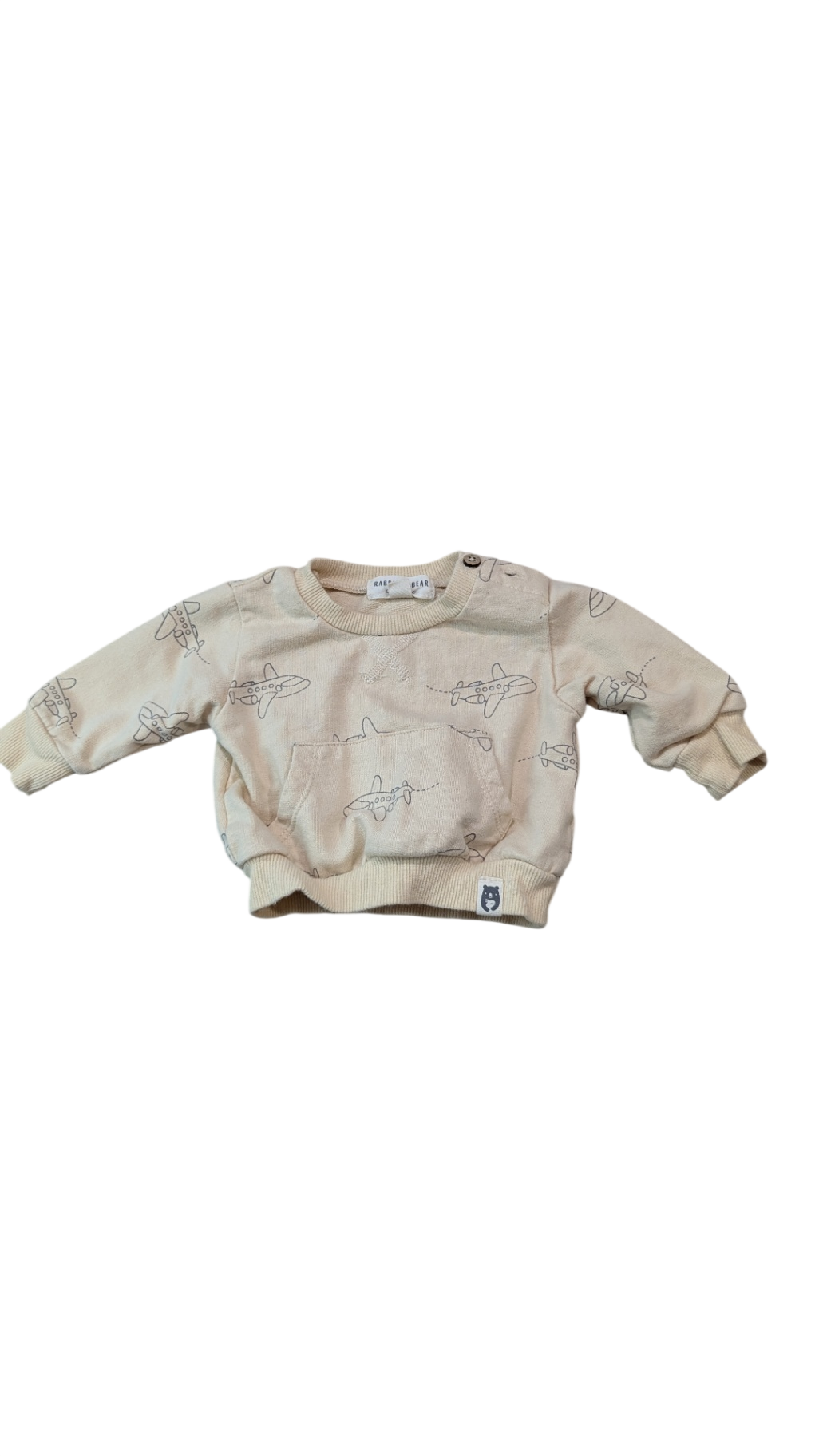 Rabbit + Bear Sweatshirt, Cream, 000