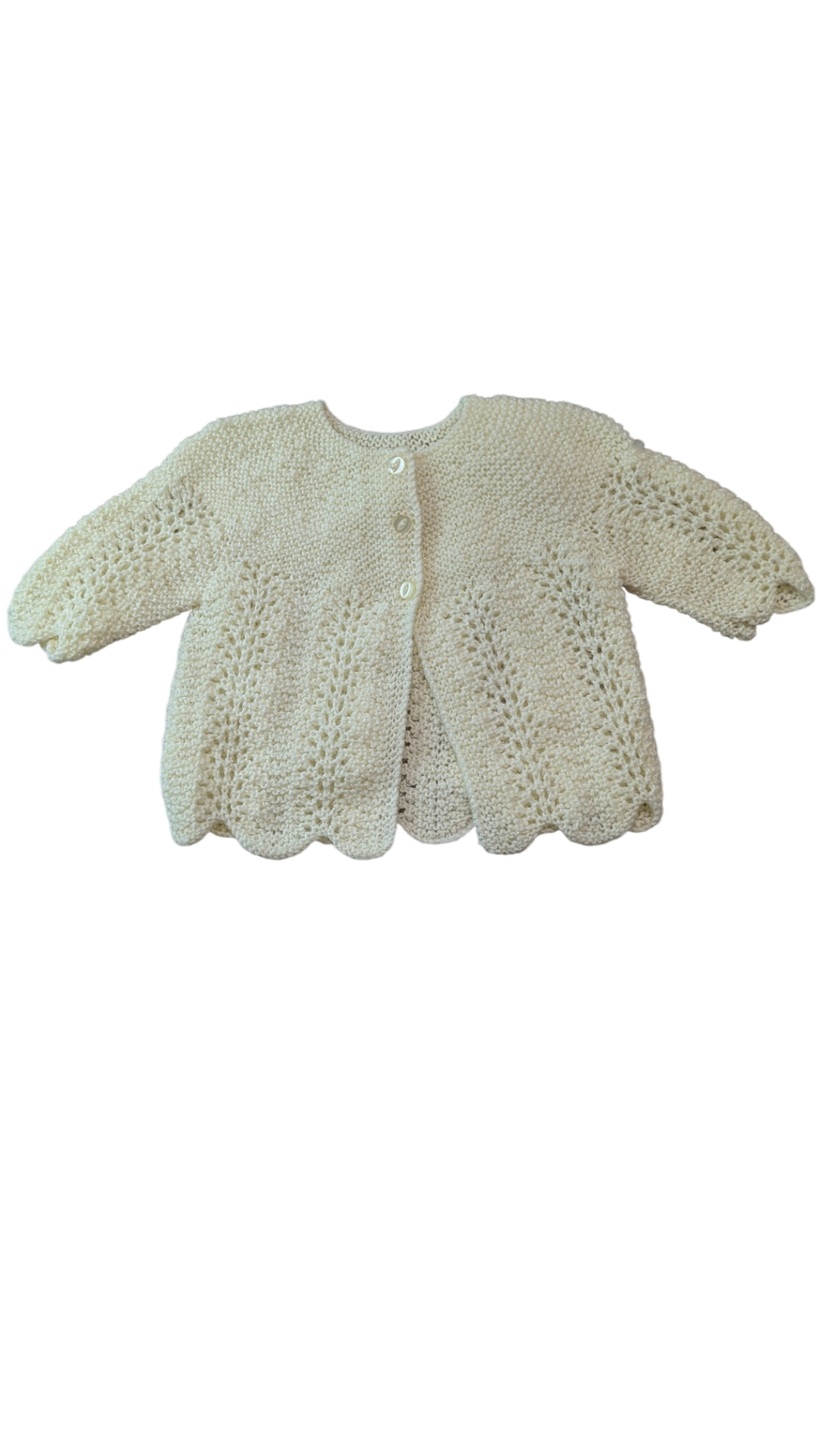 handknit Jacket, pale yellow, 0000