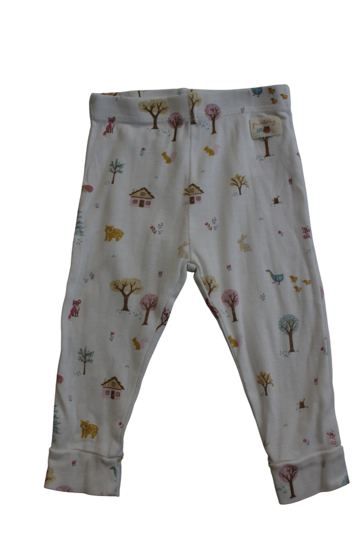 Purebaby Leggings, White, 0