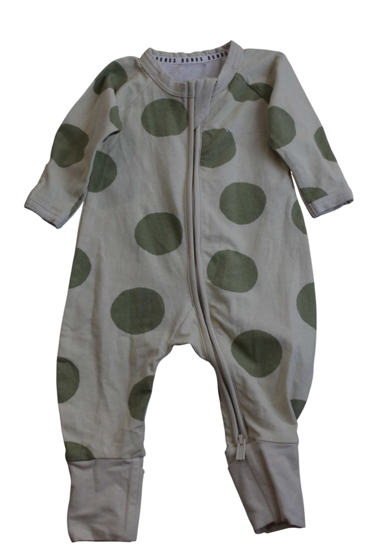 Bonds Jumpsuit, Beige and Olive Green, 000