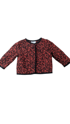 Phoenix & The Fox Jacket, Red with black leopard print, 0