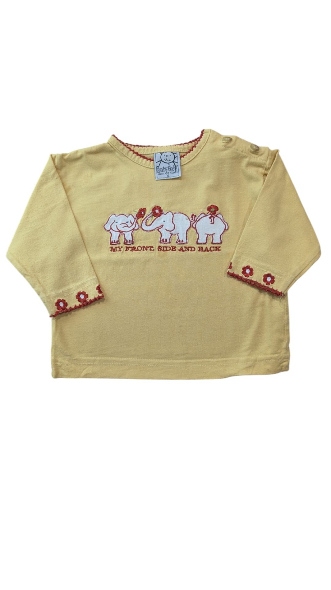 H&M (Vintage) Long-Sleeve T-Shirt, Yellow, 74/(6-9m)