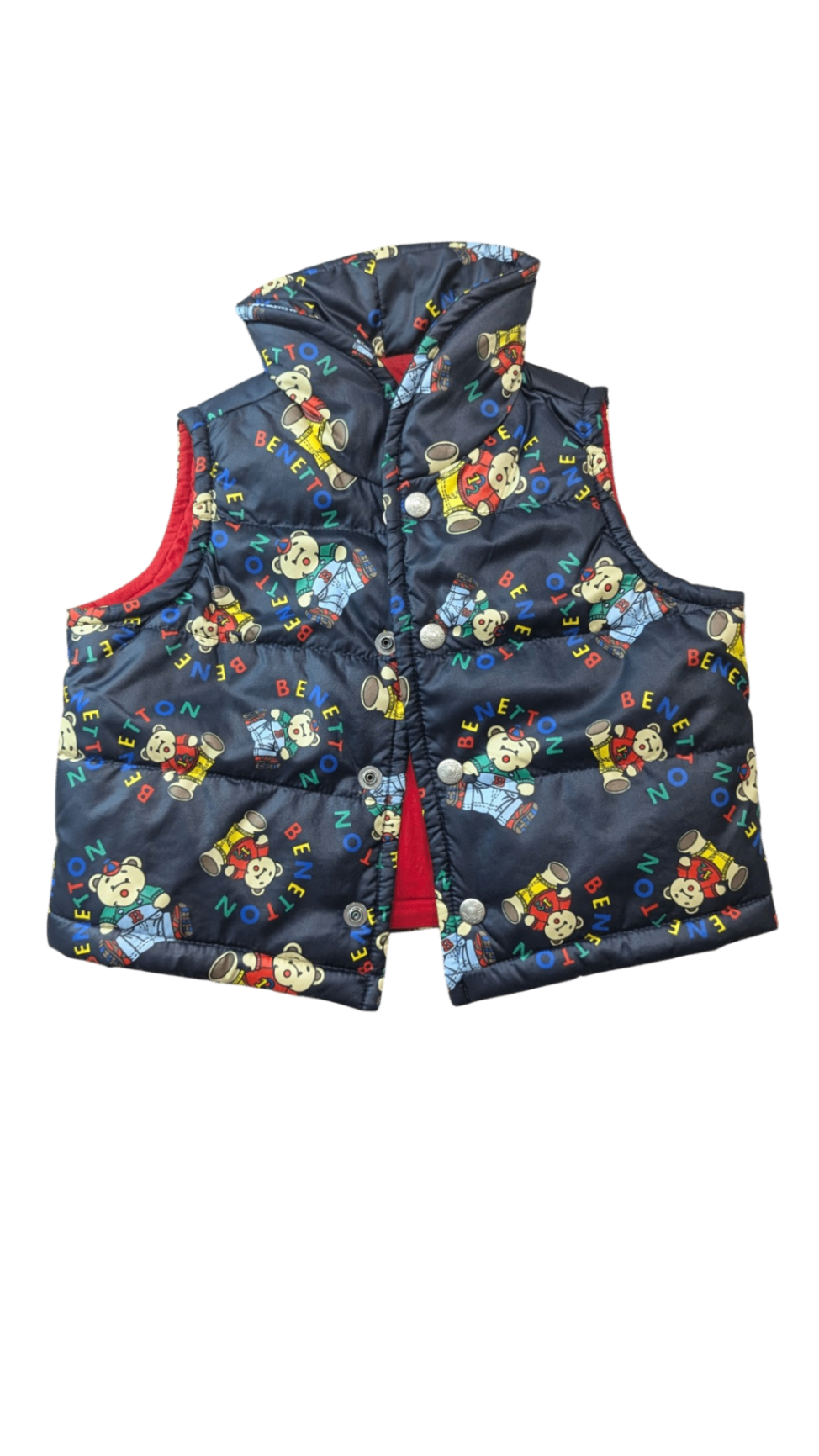 BENETTON Vest, Navy blue with multicolour, 1-2