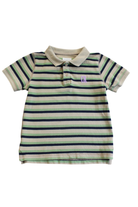 Country Road Polo Shirt, Beige, Navy, Green stripe, 5