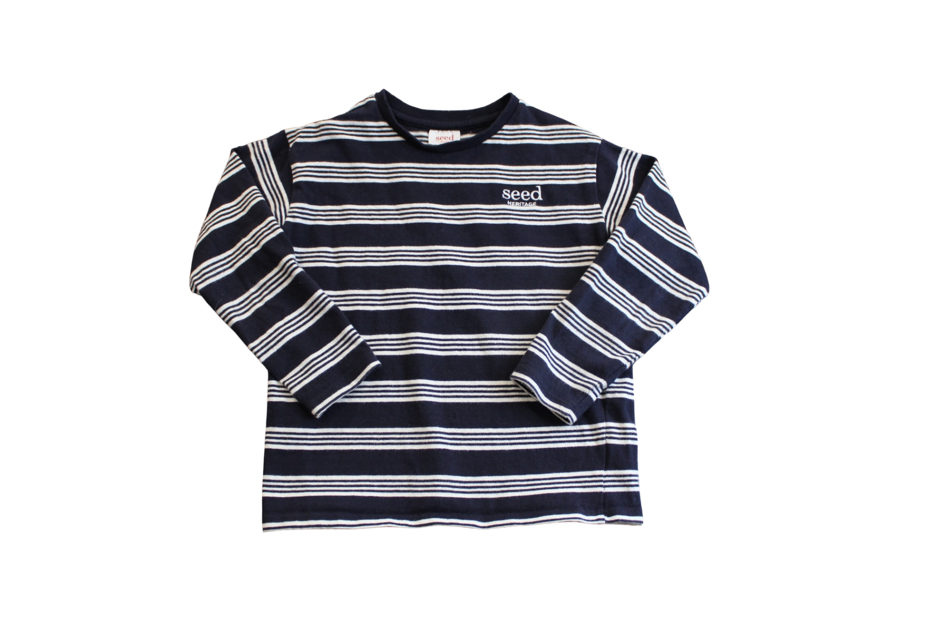 Seed Long-Sleeve T-Shirt, Navy blue and white, 7