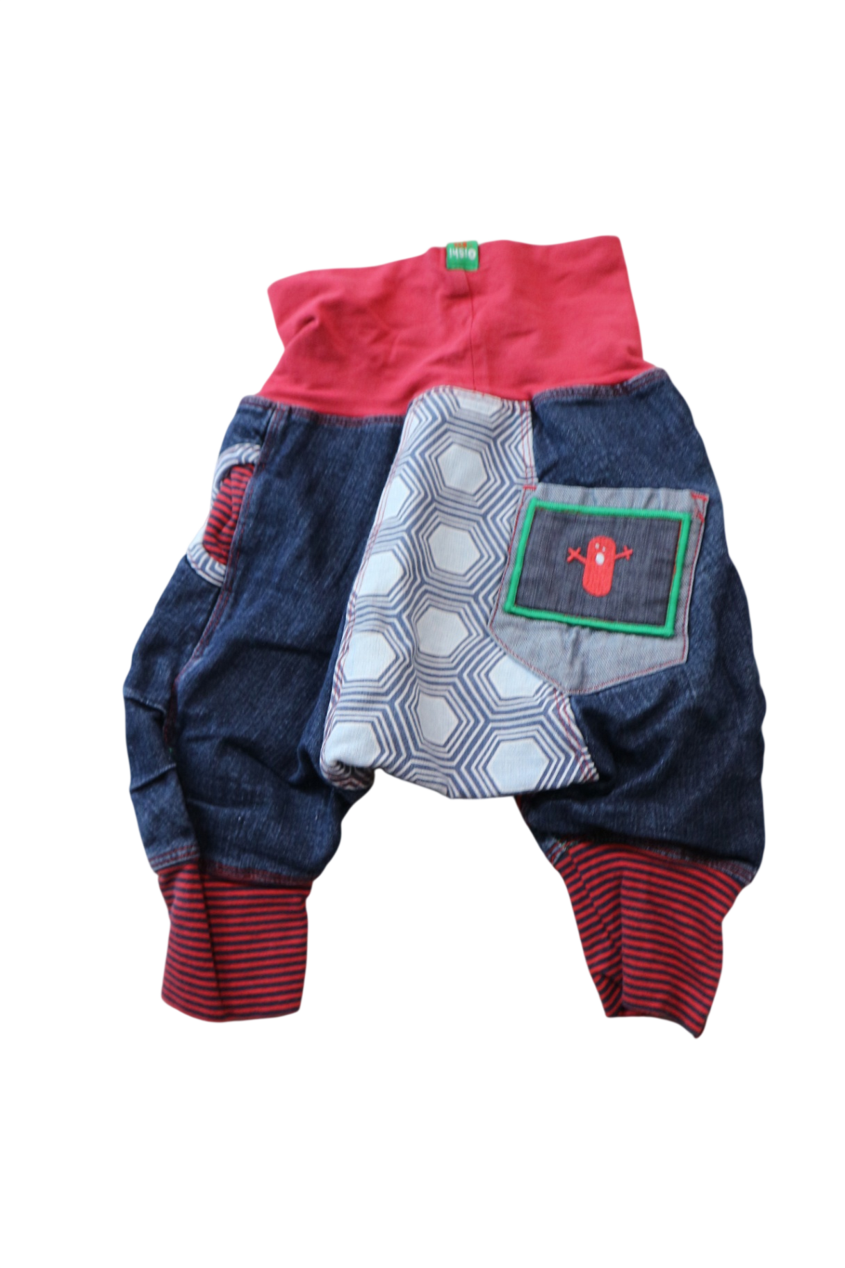 Oishi-m Jeans, Dark Blue and Red, 00