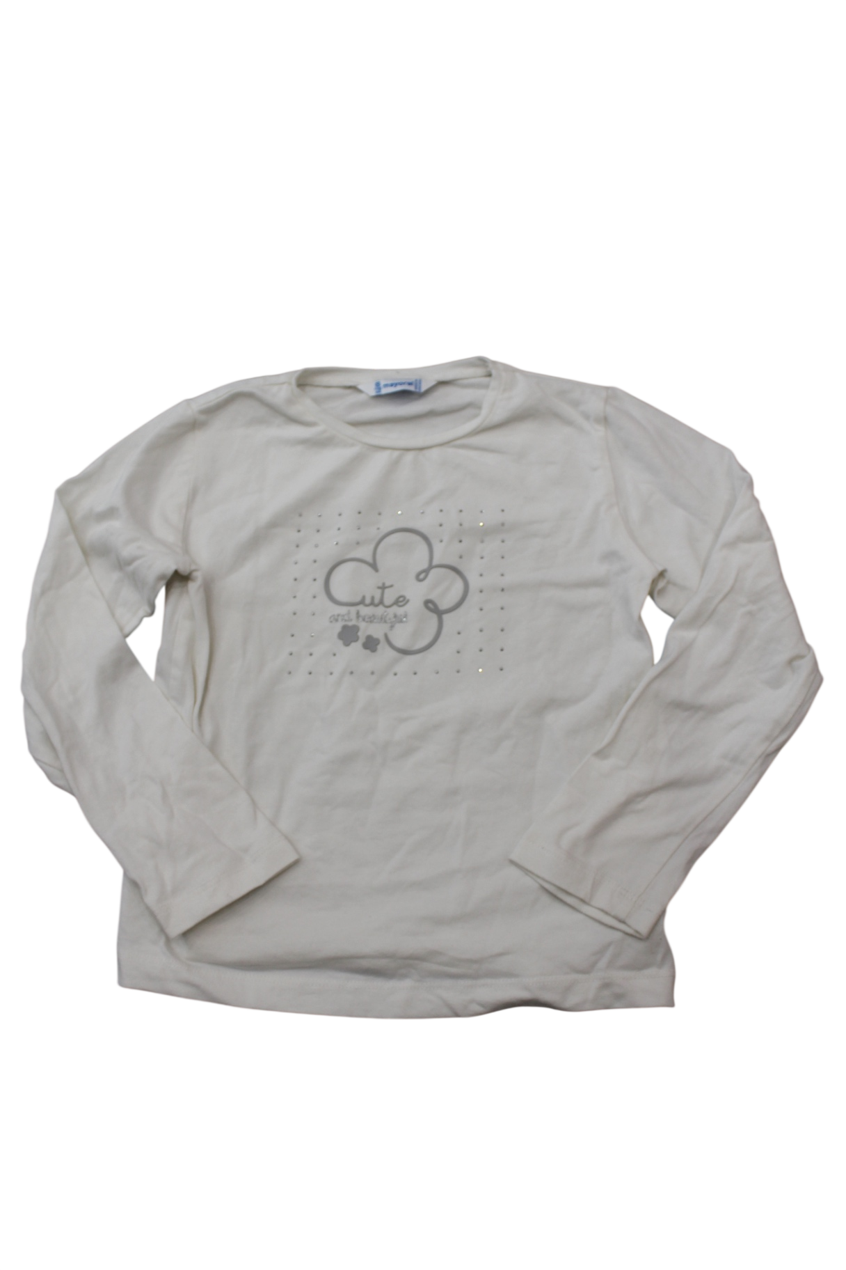 Mayoral Long-Sleeve T-Shirt, White, 6