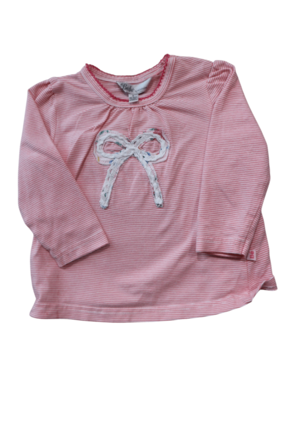 Bebe Long-Sleeve T-Shirt, Pink, 0