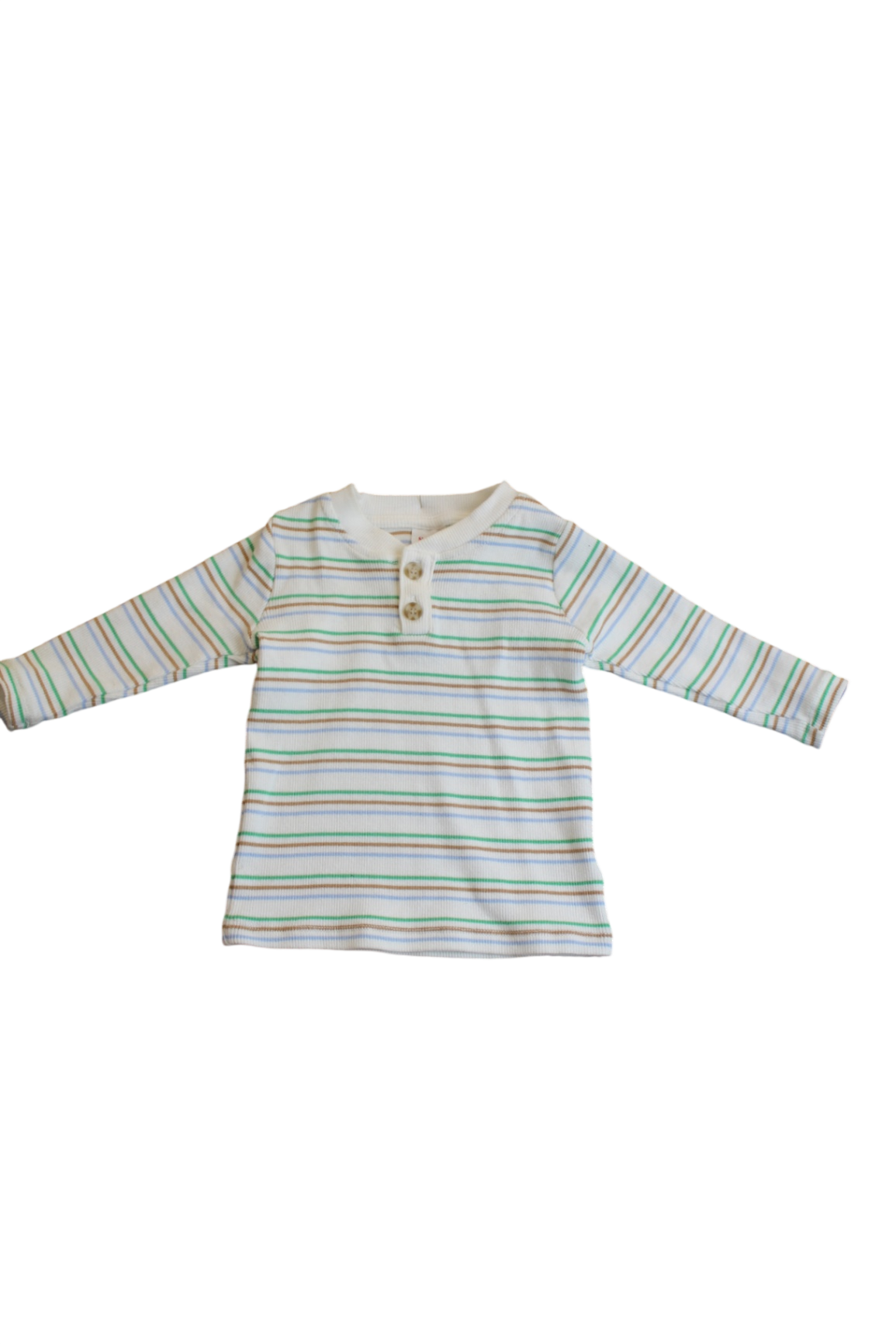 Seed Long-Sleeve T-Shirt, White with multicolour stripes, 000