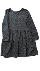 Country Road Dress, Grey with black leopard print, 10