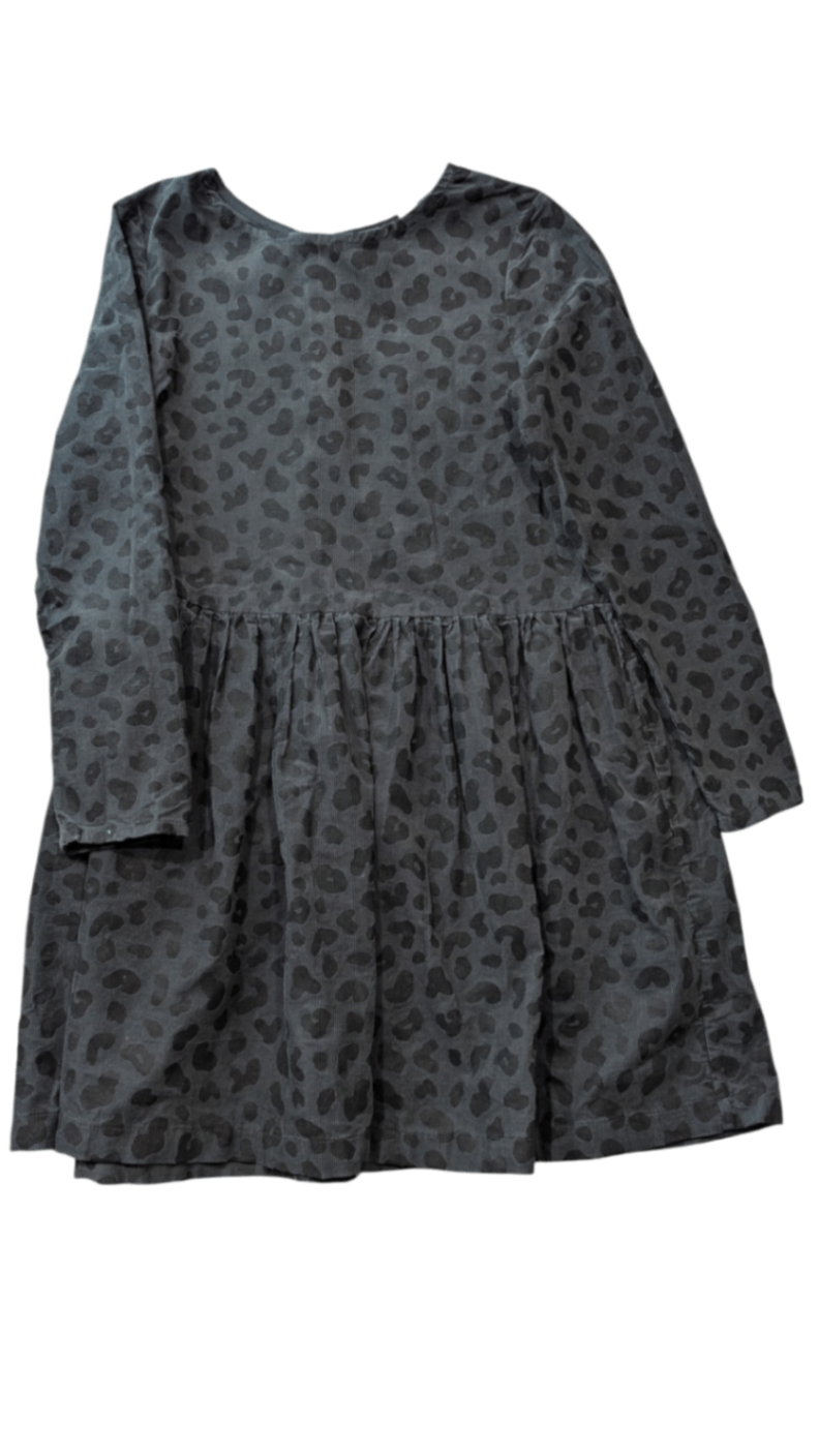 Country Road Dress, Grey with black leopard print, 10