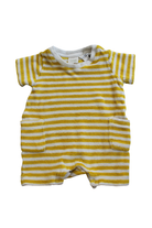 Nature Baby Jumpsuit, Mustard and cream, 000