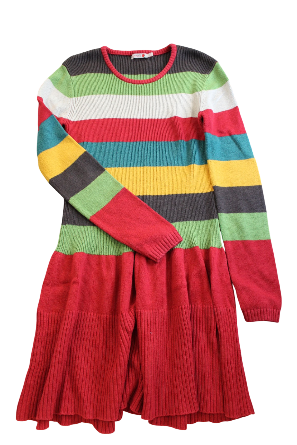 Boboli Knit Dress, multi, 12